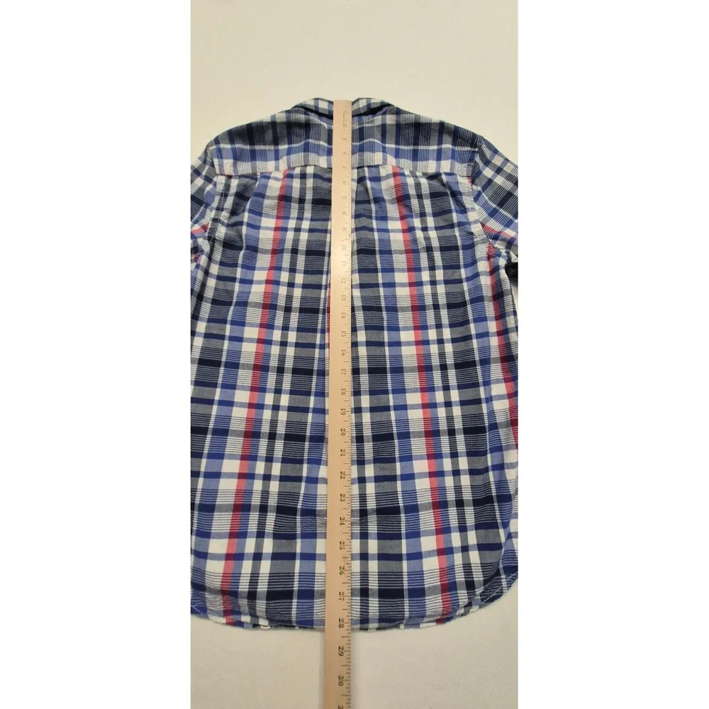 Ralph Lauren‎ boy's blues/red plaid short sleeve button up shirt sz XL (18-20)